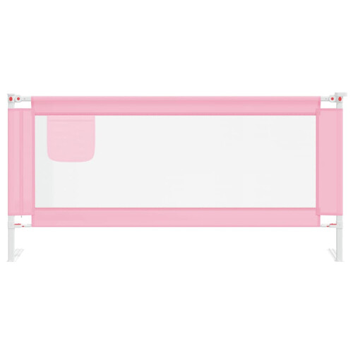 VidaXL vidaXL Kleinkind-Bettschutzgitter Rosa 190x25 cm Stoff 2