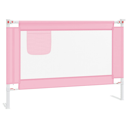 VidaXL vidaXL Kleinkind-Bettschutzgitter Rosa 100x25 cm Stoff 1