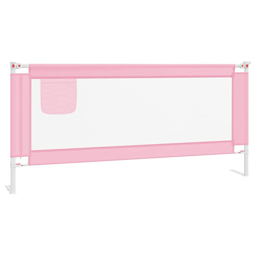 VidaXL vidaXL Kleinkind-Bettschutzgitter Rosa 200x25 cm Stoff 1