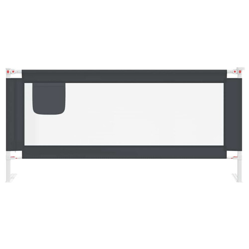 VidaXL vidaXL Kleinkind-Bettschutzgitter Dunkelgrau 200x25 cm Stoff 2