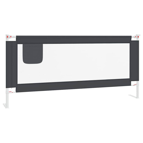 VidaXL vidaXL Kleinkind-Bettschutzgitter Dunkelgrau 200x25 cm Stoff 1