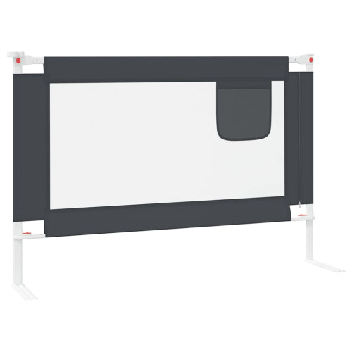 VidaXL vidaXL Kleinkind-Bettschutzgitter Dunkelgrau 100x25 cm Stoff 2