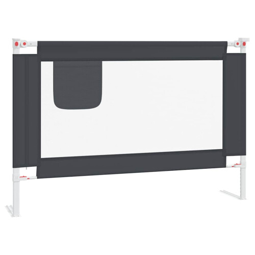 VidaXL vidaXL Kleinkind-Bettschutzgitter Dunkelgrau 100x25 cm Stoff 1