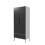 URBN Living (Grey Black) 2 Door 2 Drawer Wardrobe with Scandi Legs Cupboard Hanging Rail 180cm 4