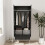 URBN Living (Grey Black) 2 Door 2 Drawer Wardrobe with Scandi Legs Cupboard Hanging Rail 180cm 5