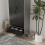 URBN Living (Grey Black) 2 Door 2 Drawer Wardrobe with Scandi Legs Cupboard Hanging Rail 180cm 6
