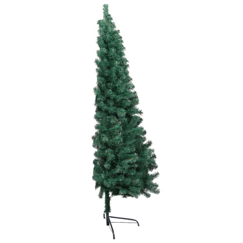 VidaXL vidaXL Artificial Half Pre-lit Christmas Tree with Ball Set Xmas Tree Green 2