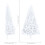 VidaXL vidaXL Artificial Half Pre-lit Christmas Tree with Ball Set Xmas Tree White 4