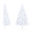 VidaXL vidaXL Artificial Half Pre-lit Christmas Tree with Ball Set Xmas Tree White 3