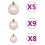 VidaXL vidaXL Artificial Pre-lit Christmas Tree with Ball Set Xmas Tree Pink PVC 10