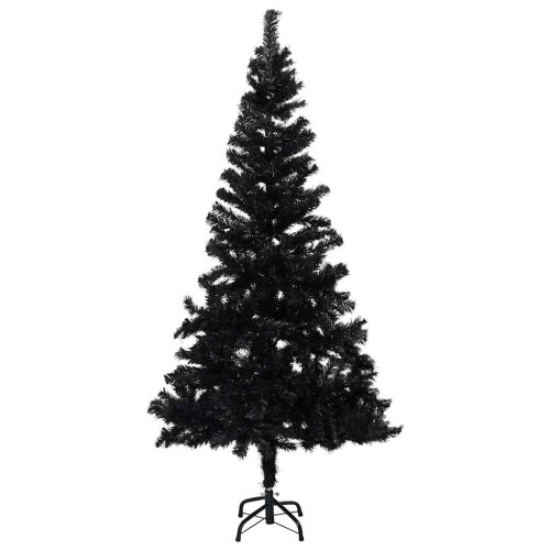 VidaXL vidaXL Artificial Pre-lit Christmas Tree with Ball Set Xmas Tree Black PVC 1