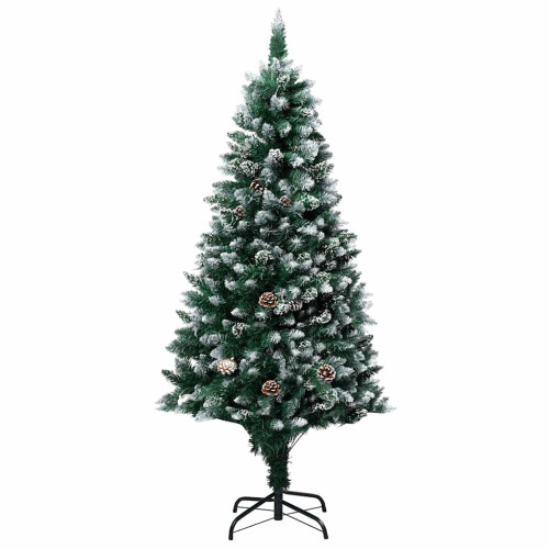 VidaXL vidaXL Artificial Pre-lit Christmas Tree with Ball Set and Pine Cones Decor 1