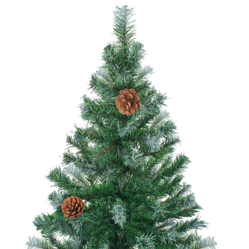 VidaXL vidaXL Artificial Pre-lit Christmas Tree with Ball Set Xmas Tree Pinecones 2