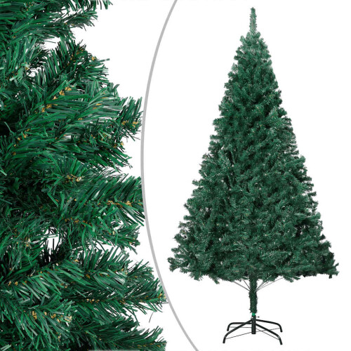 VidaXL vidaXL Artificial Pre-lit Christmas Tree with Ball Set Xmas Tree Green PVC 1