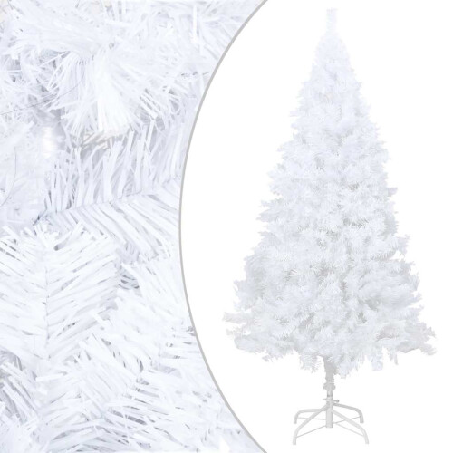 VidaXL vidaXL Artificial Pre-lit Christmas Tree with Ball Set Xmas Tree White PVC 1