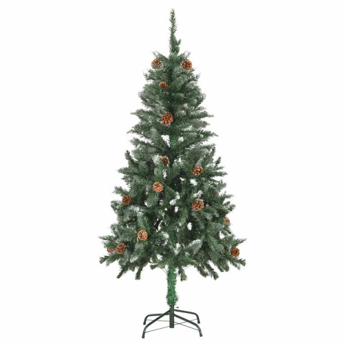 VidaXL vidaXL Artificial Pre-lit Christmas Tree with Ball Set and Pine Cones Decor 2