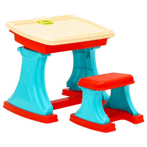 VidaXL vidaXL Children Learning Desk & Easel Adjustable Kids Drawing Standing Board 2