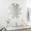 VidaXL vidaXL Wall Mirror with LED Lights Round Glass Wall-Mounted Makeup Mirror 3