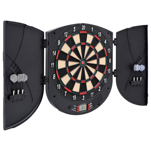VidaXL vidaXL Electric Dartboard with Darts Black Polypropylene Dart Target Game 1