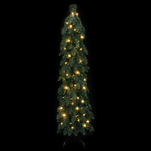 VidaXL (green, 150 cm) vidaXL Artificial Pre-lit Christmas Tree with LEDs Artificial Tree Decoration 1