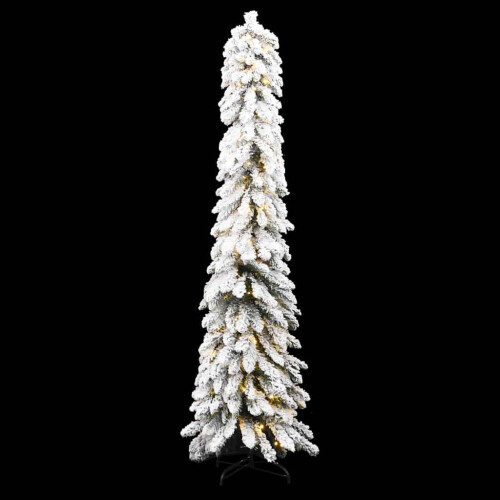 VidaXL (white, 180 cm) vidaXL Artificial Pre-lit Christmas Tree with LEDs Artificial Tree Decoration 1