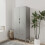 URBN Living (Grey) 2 Door 2 Drawer Wardrobe with Scandi Legs Cupboard Hanging Rail 180cm 1