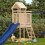 VidaXL (solid pinewood) vidaXL Play Tower Climbing Frame Garden Play Tower with Ladder Solid Wood Pine 2