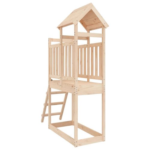 VidaXL (solid pinewood) vidaXL Play Tower Climbing Frame Garden Play Tower with Ladder Solid Wood Pine 2