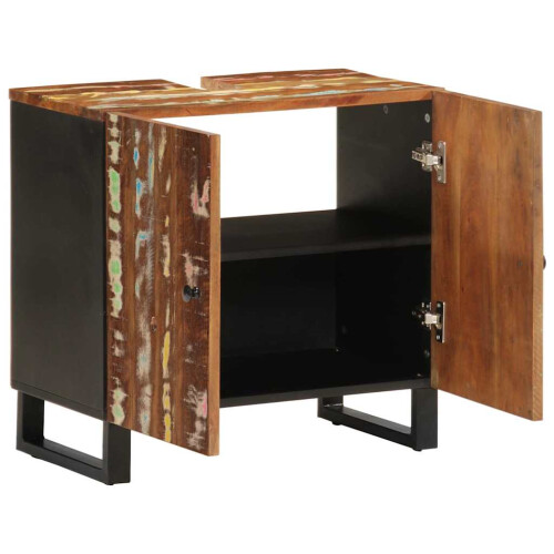 VidaXL (multicolour) vidaXL Sink Cabinet Vanity Unit Cupboard Solid Wood Mango and Engineered Wood 2
