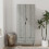 URBN Living (Grey Ash Grey) 2 Door 2 Drawer Wardrobe with Scandi Legs Cupboard Hanging Rail 180cm 3