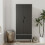 URBN Living (Ash Grey Black) 2 Door 2 Drawer Wardrobe with Scandi Legs Cupboard Hanging Rail 180cm 3