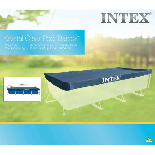 Intex Intex Pool Cover Swimming Pool Protector Pool Safety Cover Rectangular 28039 2