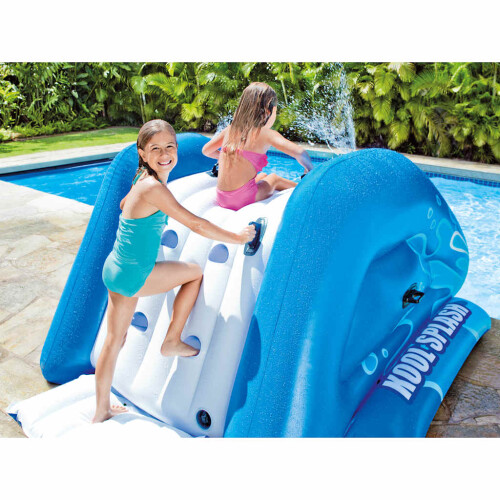 Intex Intex Inflatable Water Slide Pool Slide Water Toy Slide Step Kool Splash Blue 2