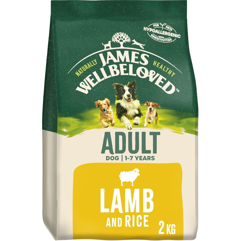 (James Wellbeloved Adult Lamb & Rice 2 kg Bag, Hypoallergenic Dry Dog Food) James Wellbeloved Adult