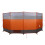VidaXL vidaXL Camping Windbreak Wind Screen Wind Break Grey and Orange Waterproof 6