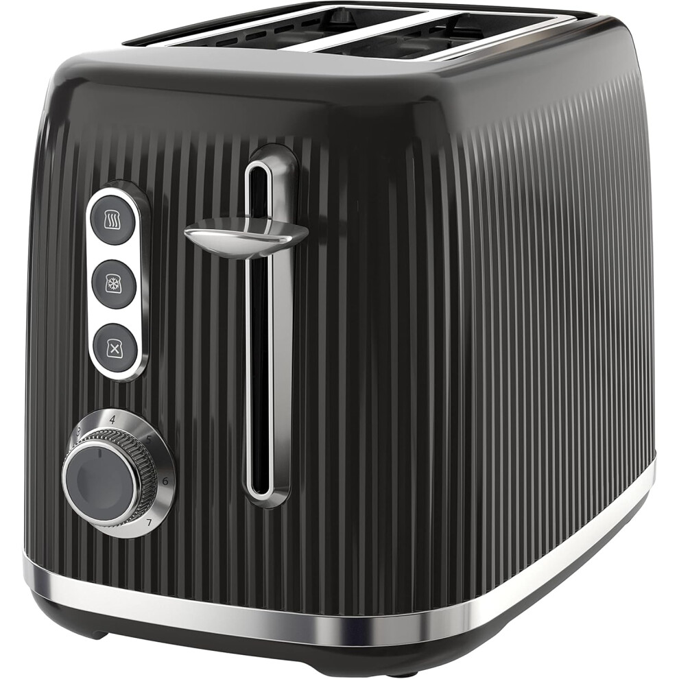 (Breville Bold Black 2-Slice Toaster with High-Lift & Wide Slots, Black & Silver Chrome [VTR001]) Breville Bold Black Electric Kettle