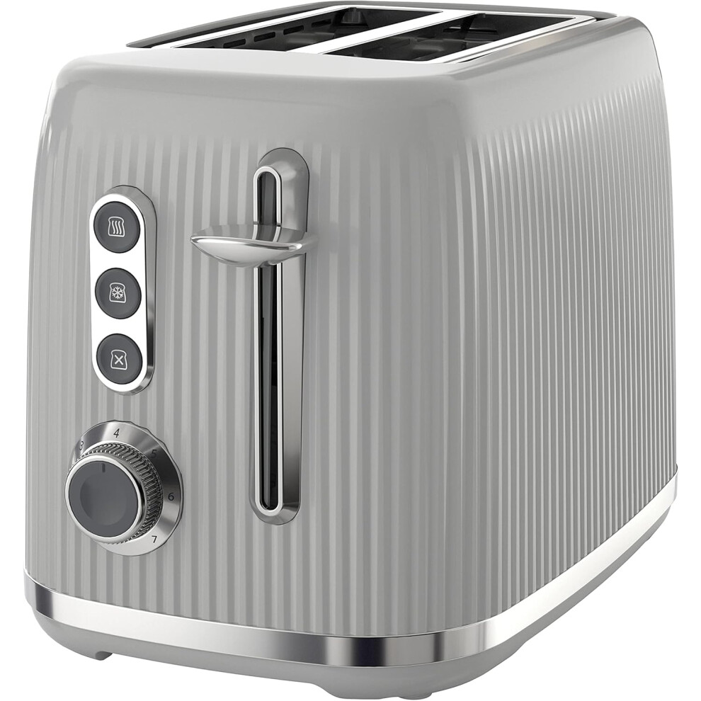 (Breville Bold Ice Grey 2-Slice Toaster with High-Lift & Wide Slots | Grey & Silver Chrome [VTR002]) Breville Bold Ice Grey Electric Kettle