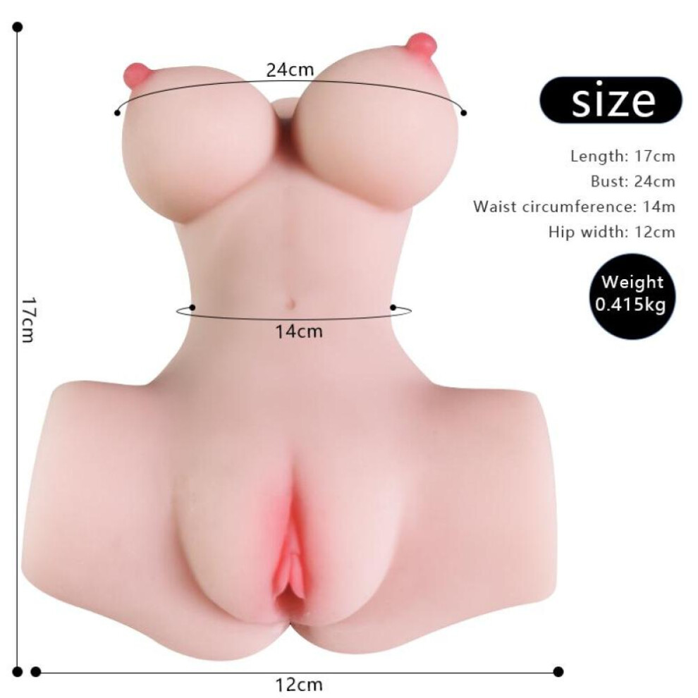 (ivory, S) Men&apos;s Sex Doll Non-inflatable Simulation Splits Posture Masturbator Adult Sexy Beauty Soft Breast Ass Butt Vagina Anus Sex Toy