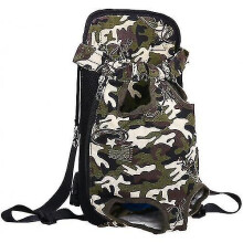 (Camo) Hands-free Adjustable Backpack Travel Bag For Pets Breeds Outdoor