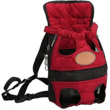 (Red) Hands-free Adjustable Backpack Travel Bag For Pets Breeds Outdoor