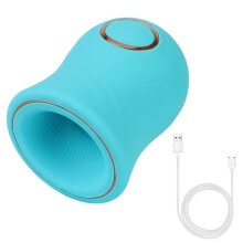 (blue) Male Masturbation Cup Oral Blowjob Delayed Ejaculation Penis Tranier Adult Products 12 Modes Vibrator Magic Massager Sex Toys For Men