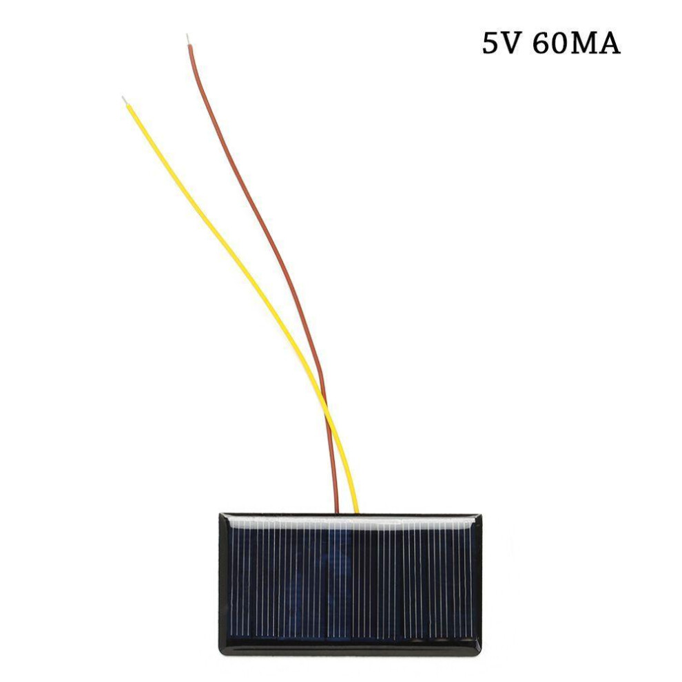 (5V 60MA) Mini Light Bicycle Bike Home Application Photovoltaic Pv Polycrystalline Solar Panel Battery Power