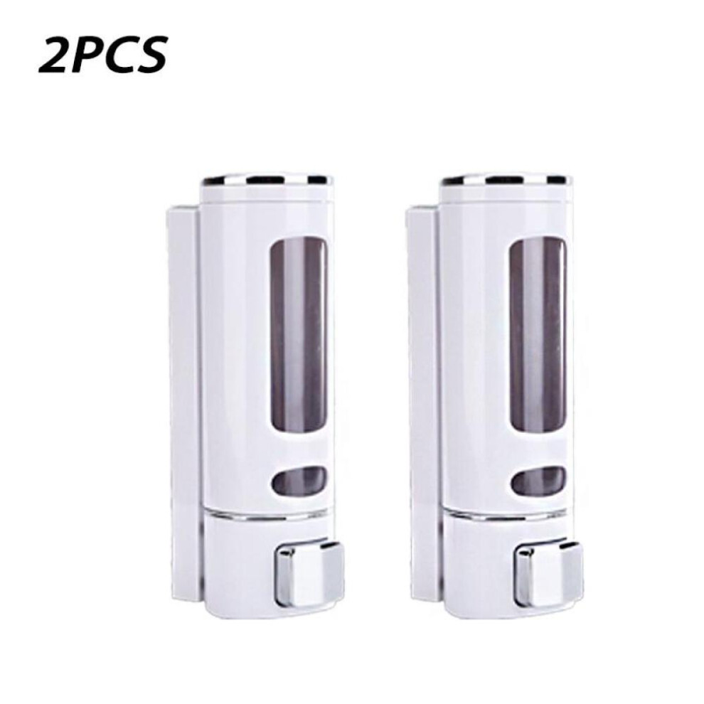 (white, 800ML) Soap Dispenser Wall Mounted Liquid Bathroom Hand Wash Shower Gel Shampoo Home