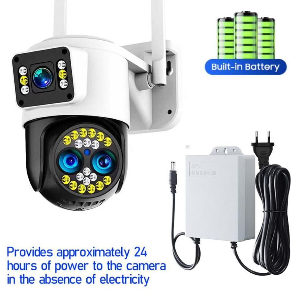 (Camera+batterie+128GB) Aiook Yoosee App Security Camera Wifi Ptz Wireless Outdoor Cctv Camera Hd Mp 10x Zoom Automatic Tracking Two-way Calls Color Night Vision