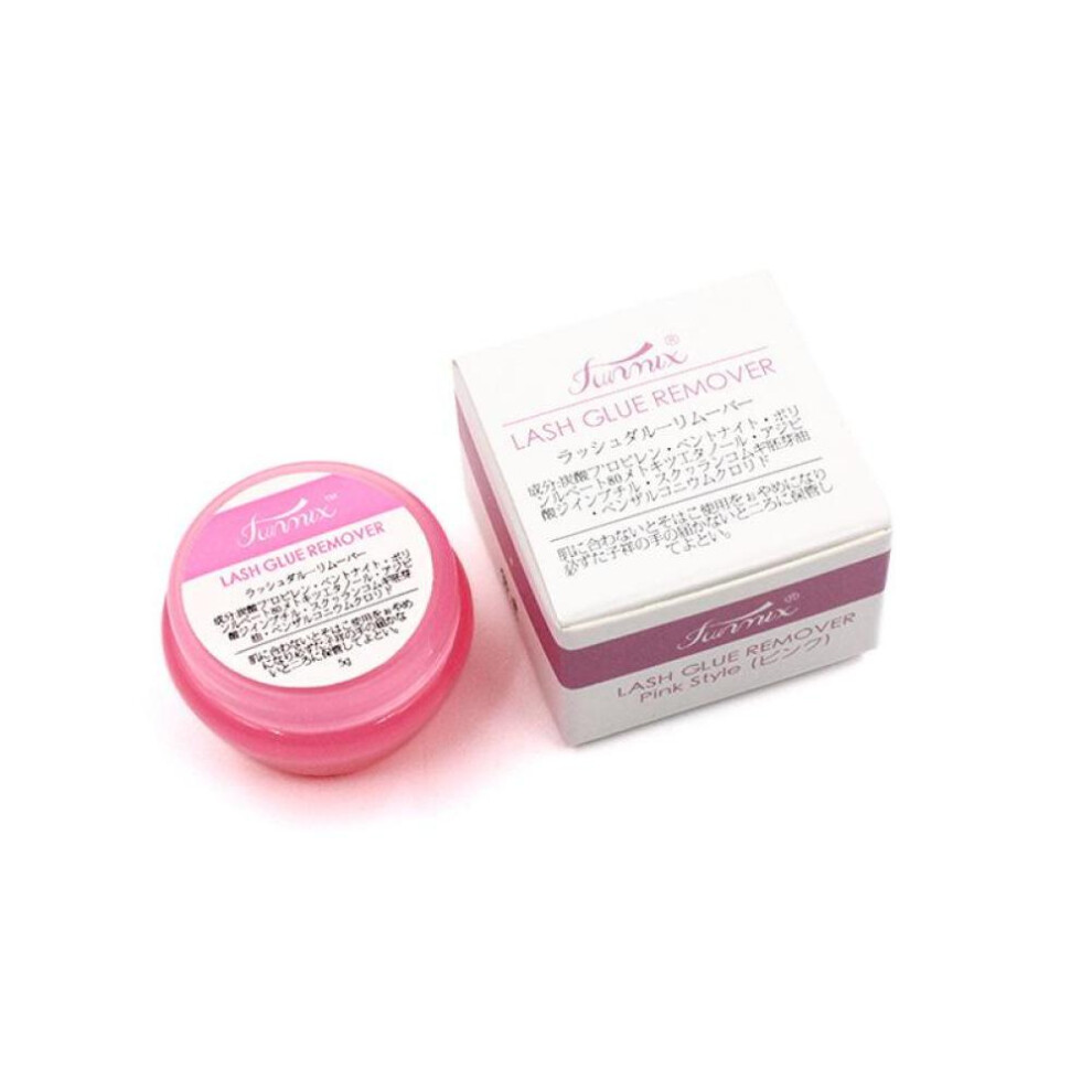 (pink) Funmix 5g Eyelash Gel Makeup Remover Cream Glue Extender Glue Non-irritating Fruit Odor Safe False Eyelashes Eye Makeup Tool Tslm1