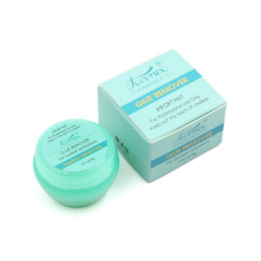 (green) Funmix 5g Eyelash Gel Makeup Remover Cream Glue Extender Glue Non-irritating Fruit Odor Safe False Eyelashes Eye Makeup Tool Tslm1