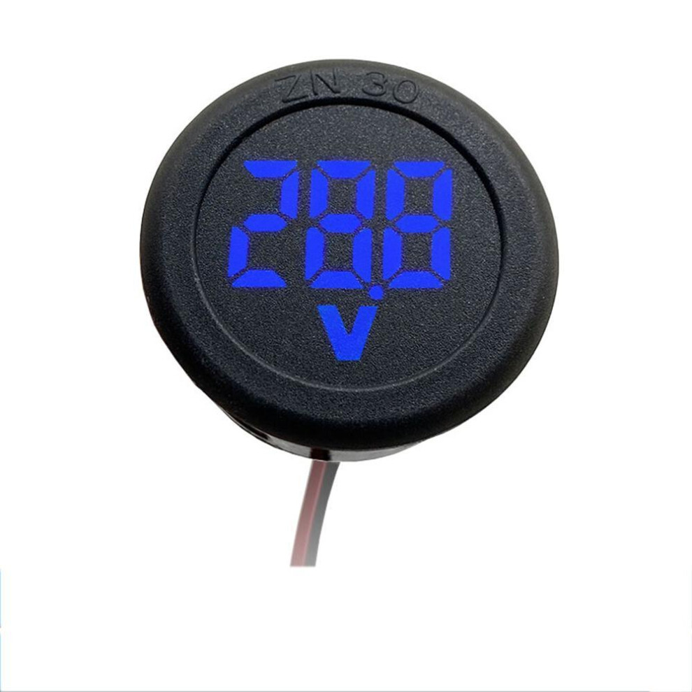 (blue) Dc4-100v Digital Voltmeter Led Digital Display Circular Voltmeter Car Voltage Current Meter Volt Detector Tester Monitor Panel