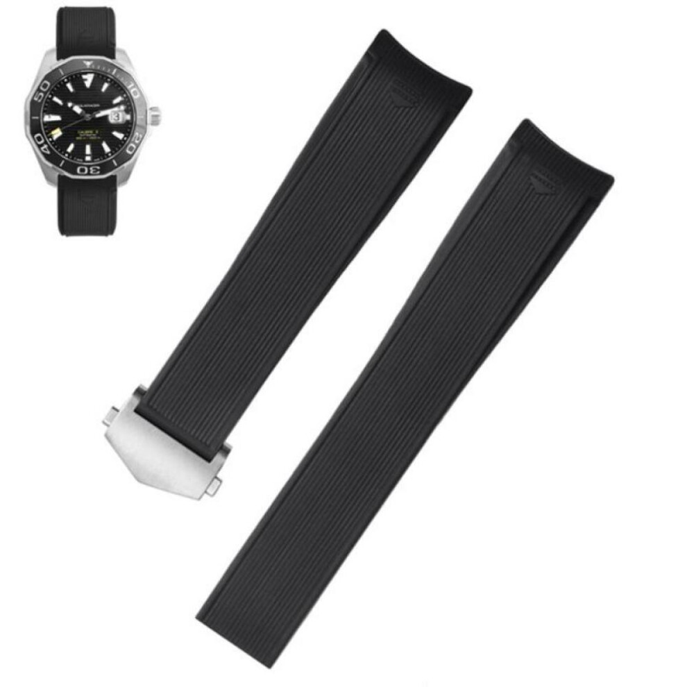(as the picture, 21mm) Hao Y Ya Tag Heuer Concept F1 Silicone Competitive Submarine 300 Teg Carlisla Arc Mouth Rubber Watch Band 20 22mm