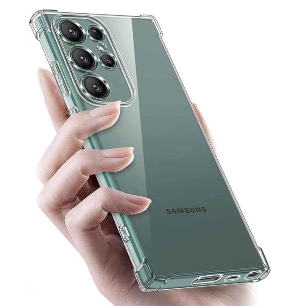 (clear, Samsung A55) Drop-proof Soft Silicone Clear Airbag Phone Case Cover For Samsung Galaxy S24 S21 Fe S22 S23 5g Plus S23+ S23 Ultra M14  M34 A15 A25 A35 A05 A05s