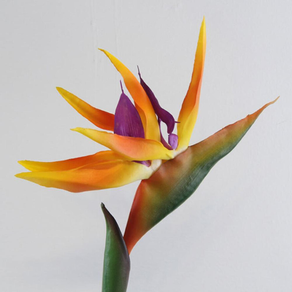 (orange) Wedding Decor Strelitzia Reginae Bird Of Paradise Fake Plant Artificial Flower
